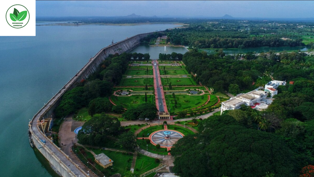 Brindavan Gardens Location and Distance